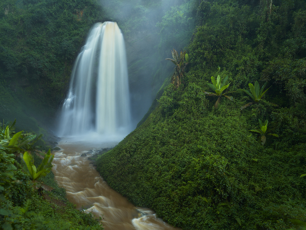 Kisiizi Water Falls and monument Uganda